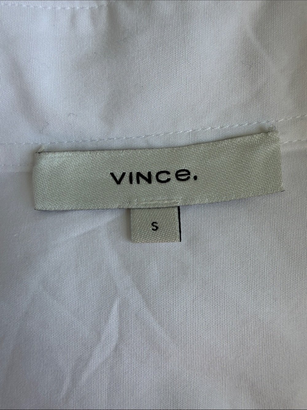 Vince White Cotton Tie Back Oversized Button Front Shirt Blouse S - Picture 5 of 7